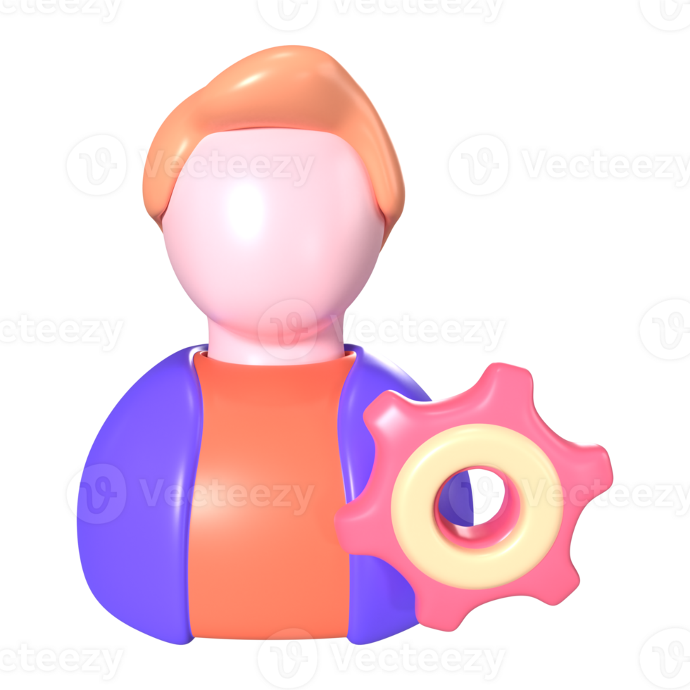 Admin 3D Illustration Icon png