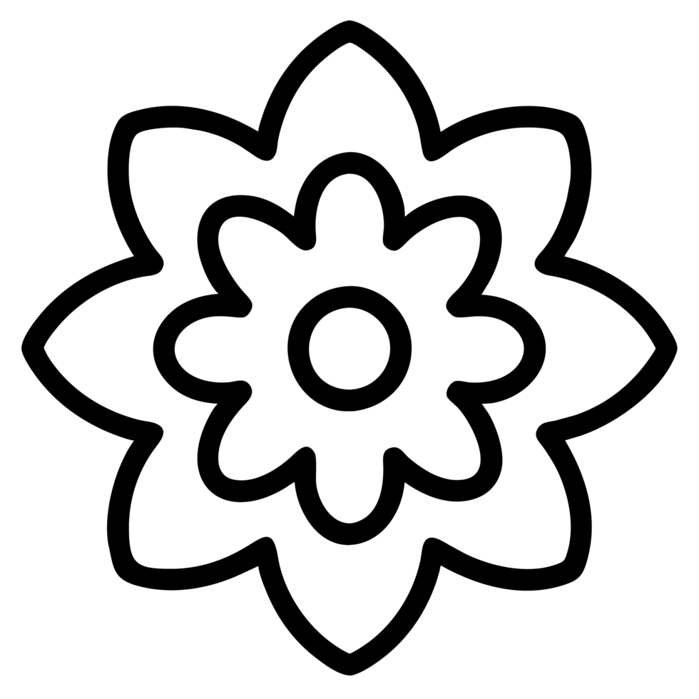 beautiful flower outline png