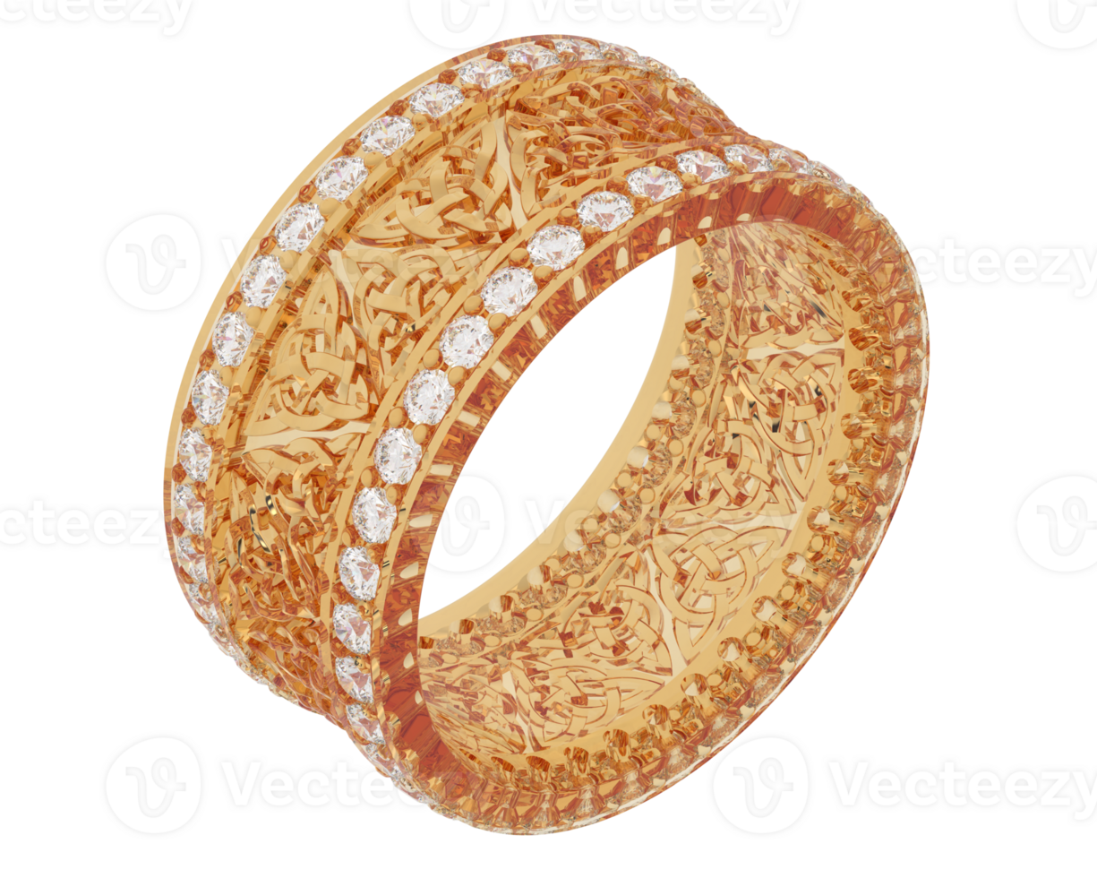 Jewelry isolated on transparent background. 3d rendering - illustration png
