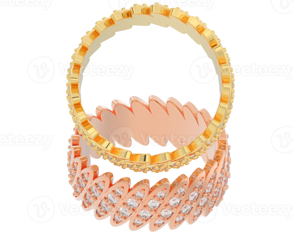 Wedding ring isolated on transparent background. 3d rendering - illustration png