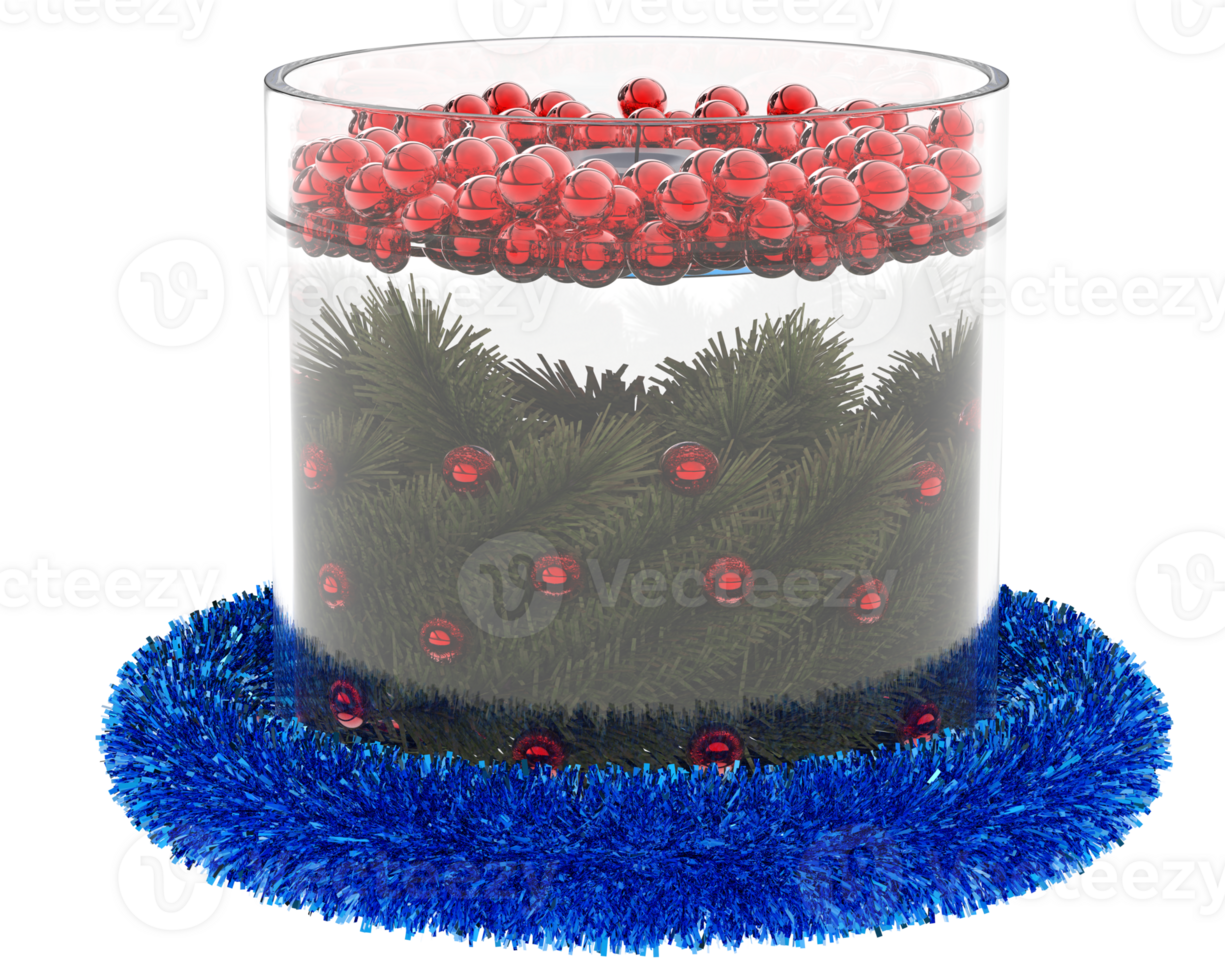 Christmas table decoration isolated on background. 3d rendering - illustration png