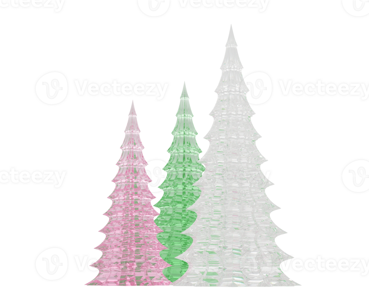 Natale tavolo decorazione isolato su sfondo. 3d interpretazione - illustrazione png