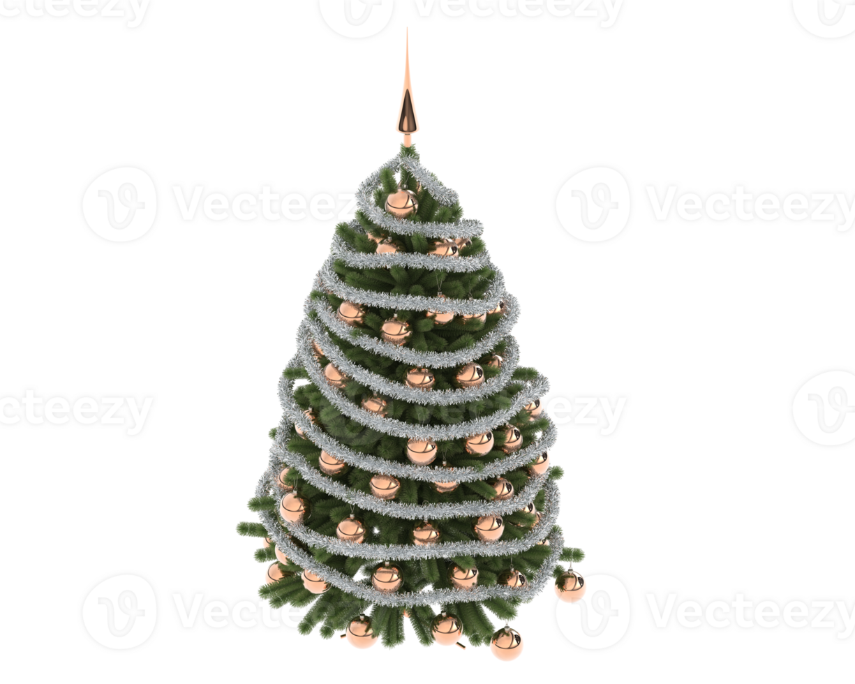 Christmas tree isolated on background. 3d rendering - illustration png