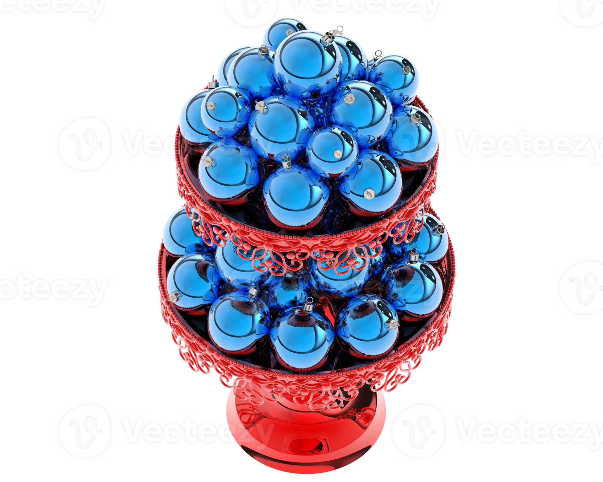 Christmas table decoration isolated on background. 3d rendering