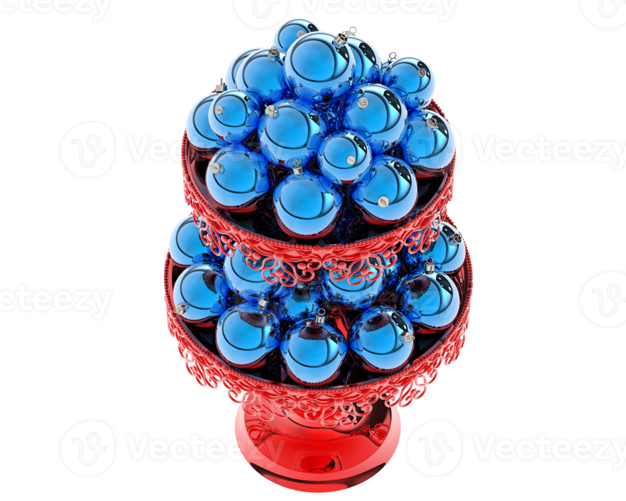 Christmas table decoration isolated on background. 3d rendering - illustration png