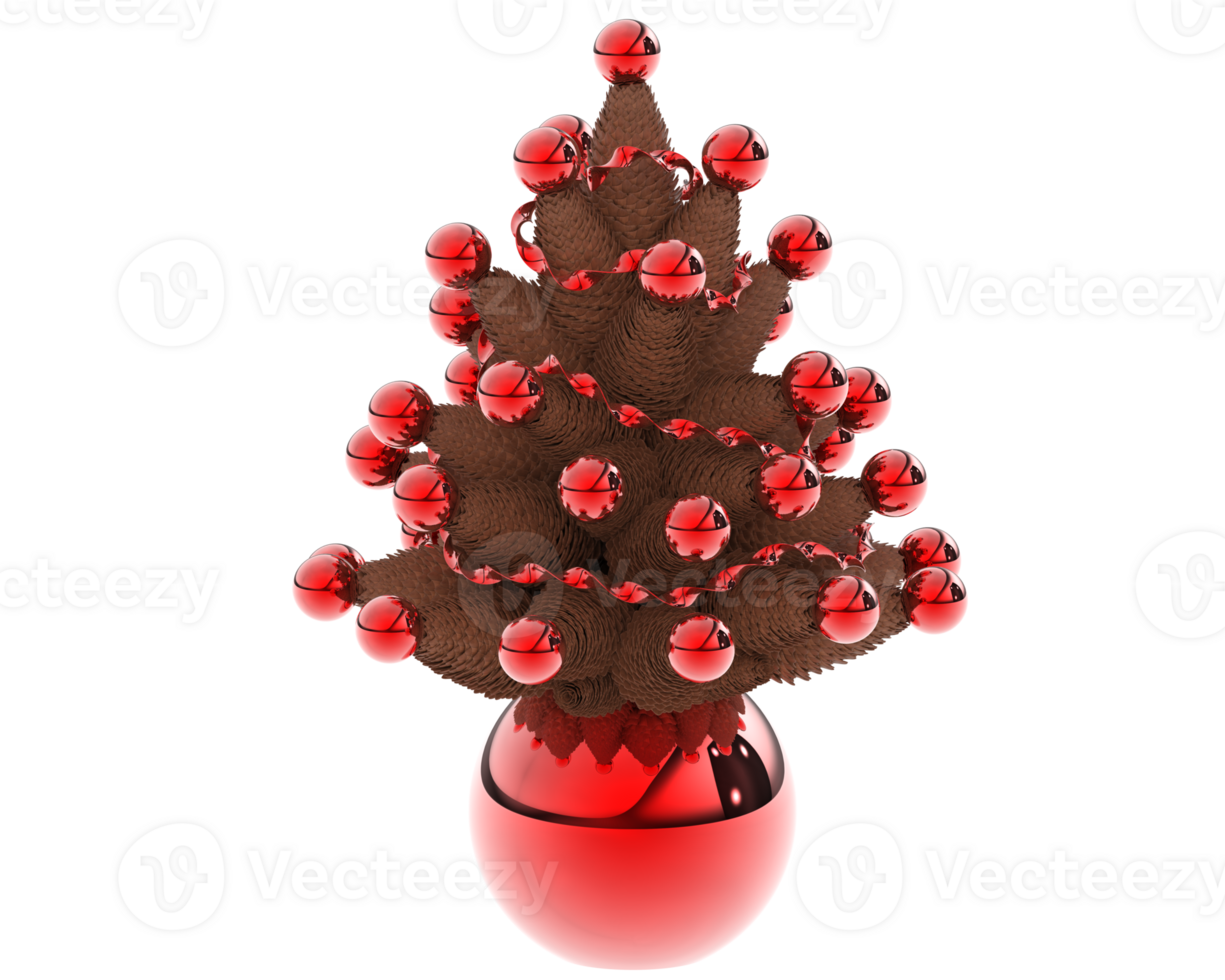 Weihnachten Tabelle Dekoration isoliert auf Hintergrund. 3d Rendern - - Illustration png