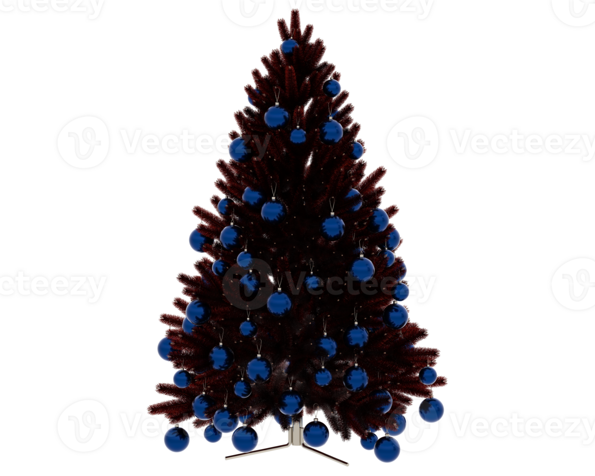 Christmas tree isolated on background. 3d rendering - illustration png