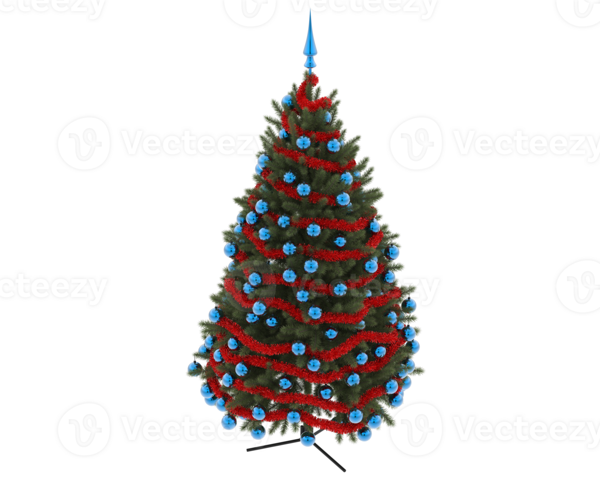 Christmas tree isolated on background. 3d rendering - illustration png