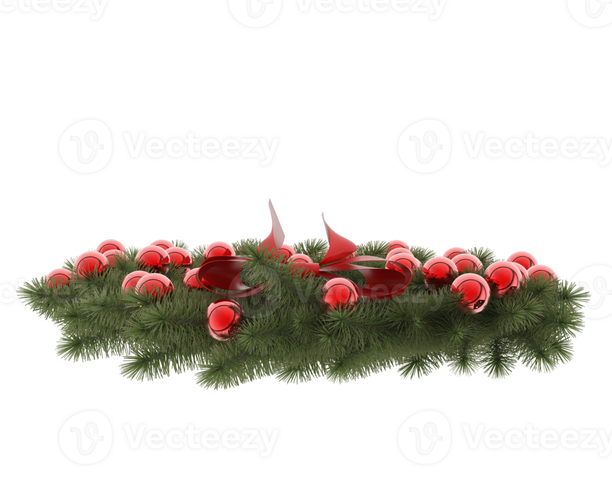 Christmas wreath isolated on background. 3d rendering - illustration png