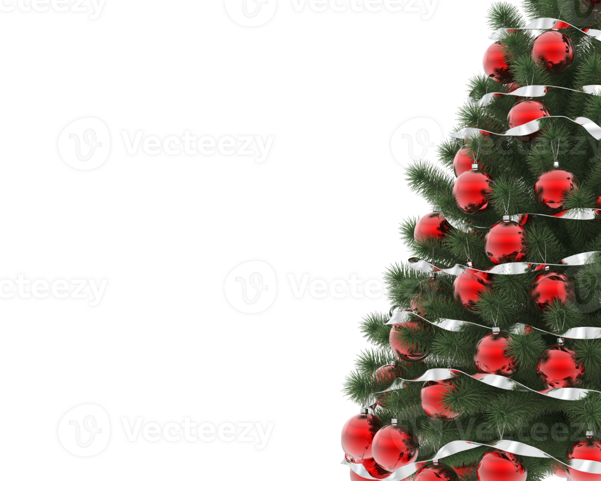 Christmas tree isolated on background. 3d rendering - illustration png