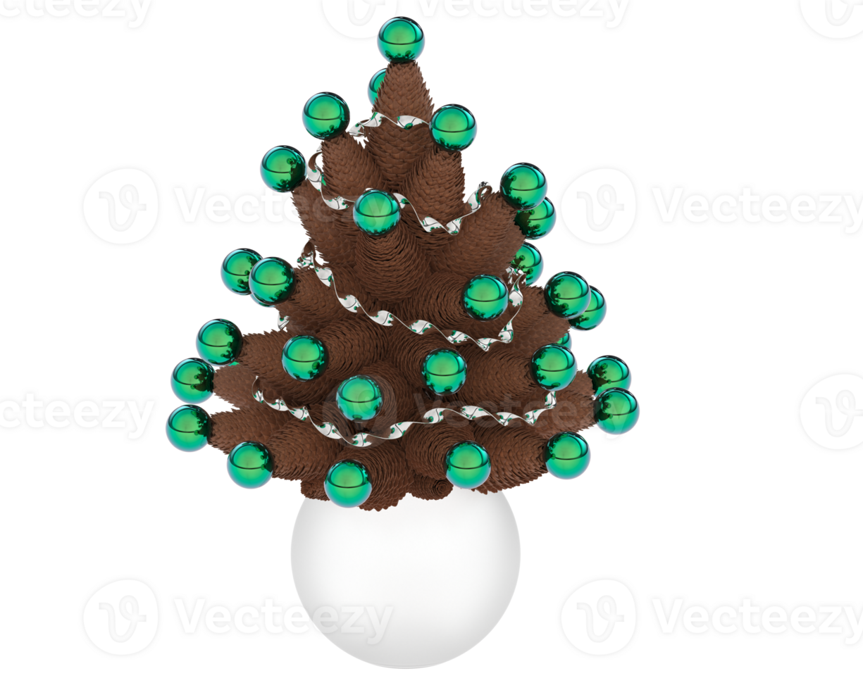 Christmas table decoration isolated on background. 3d rendering - illustration png