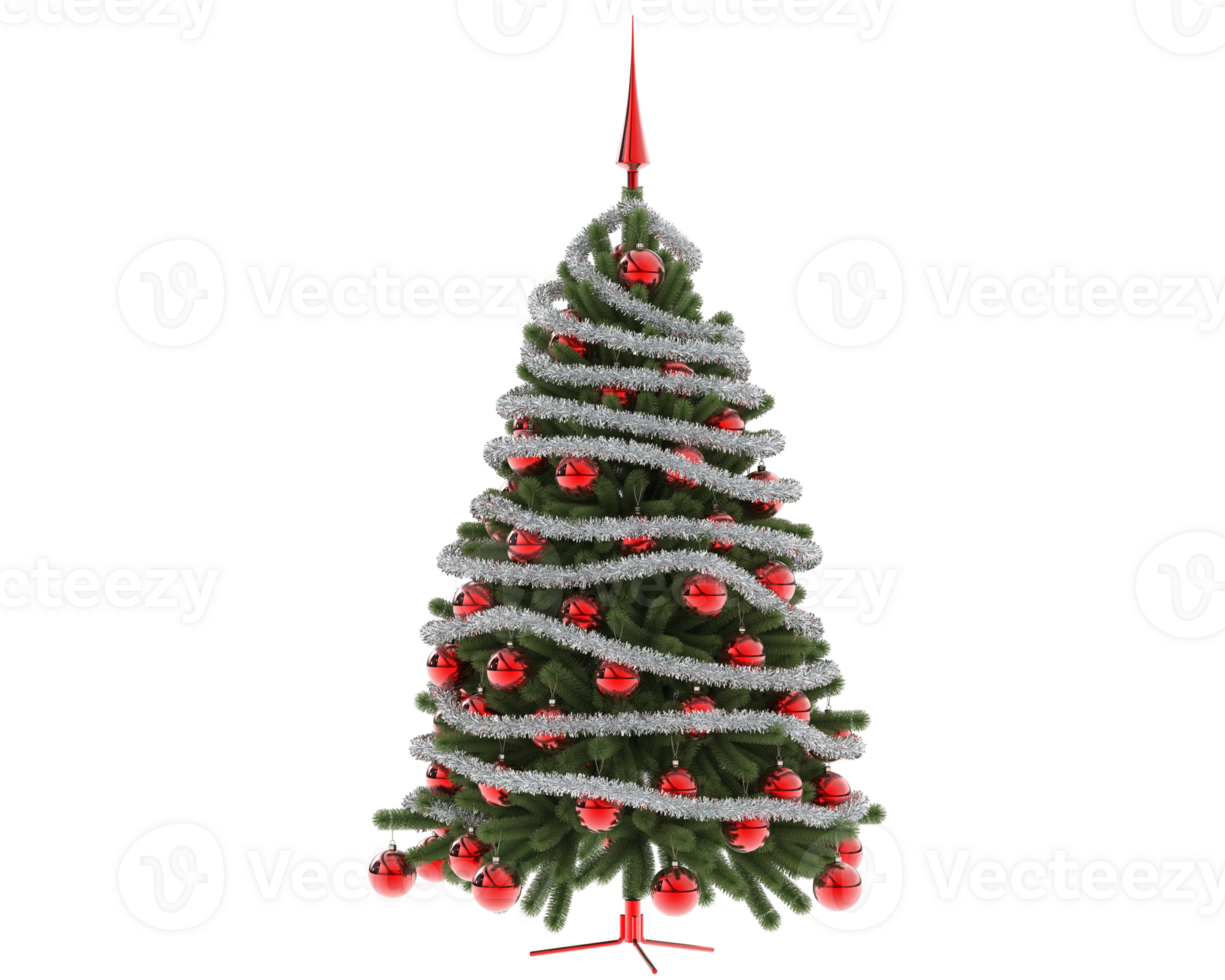 Christmas tree isolated on background. 3d rendering - illustration png