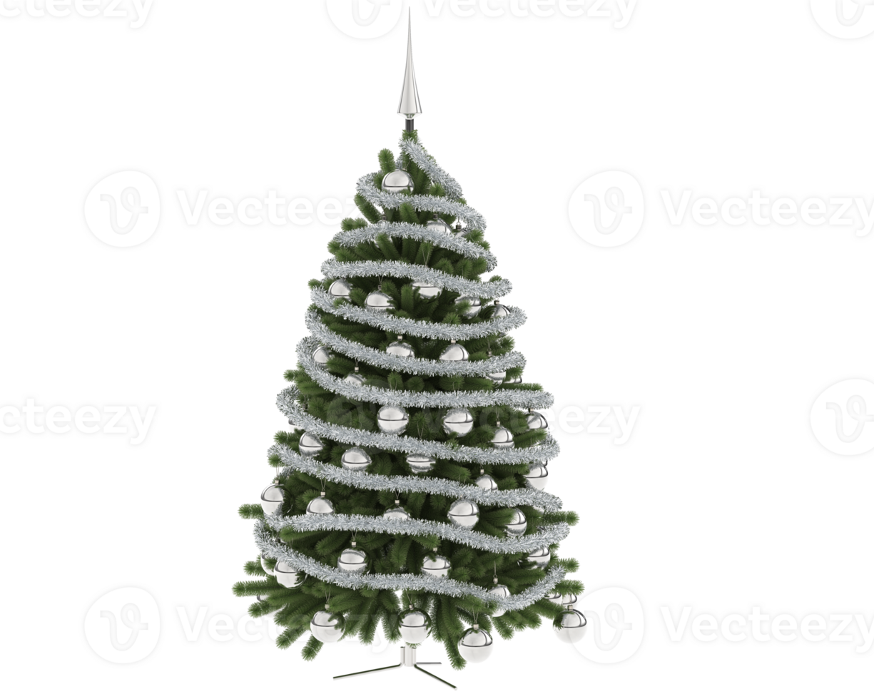 Christmas tree isolated on background. 3d rendering - illustration png