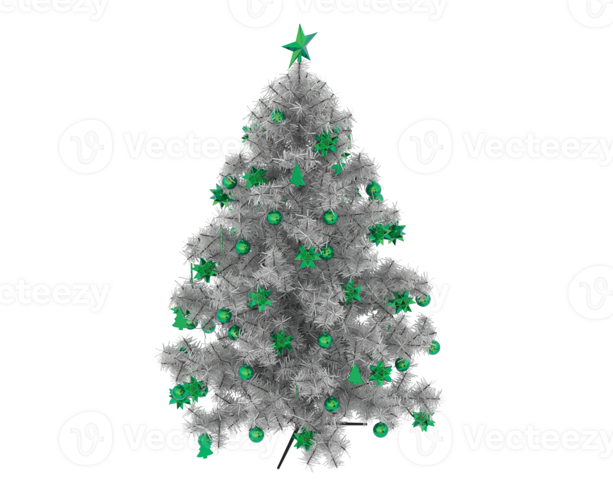 Christmas tree isolated on background. 3d rendering - illustration png