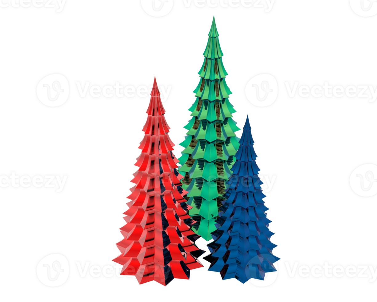 Christmas tree isolated on background. 3d rendering - illustration png