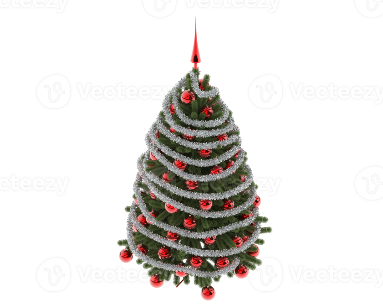Christmas tree isolated on background. 3d rendering - illustration png