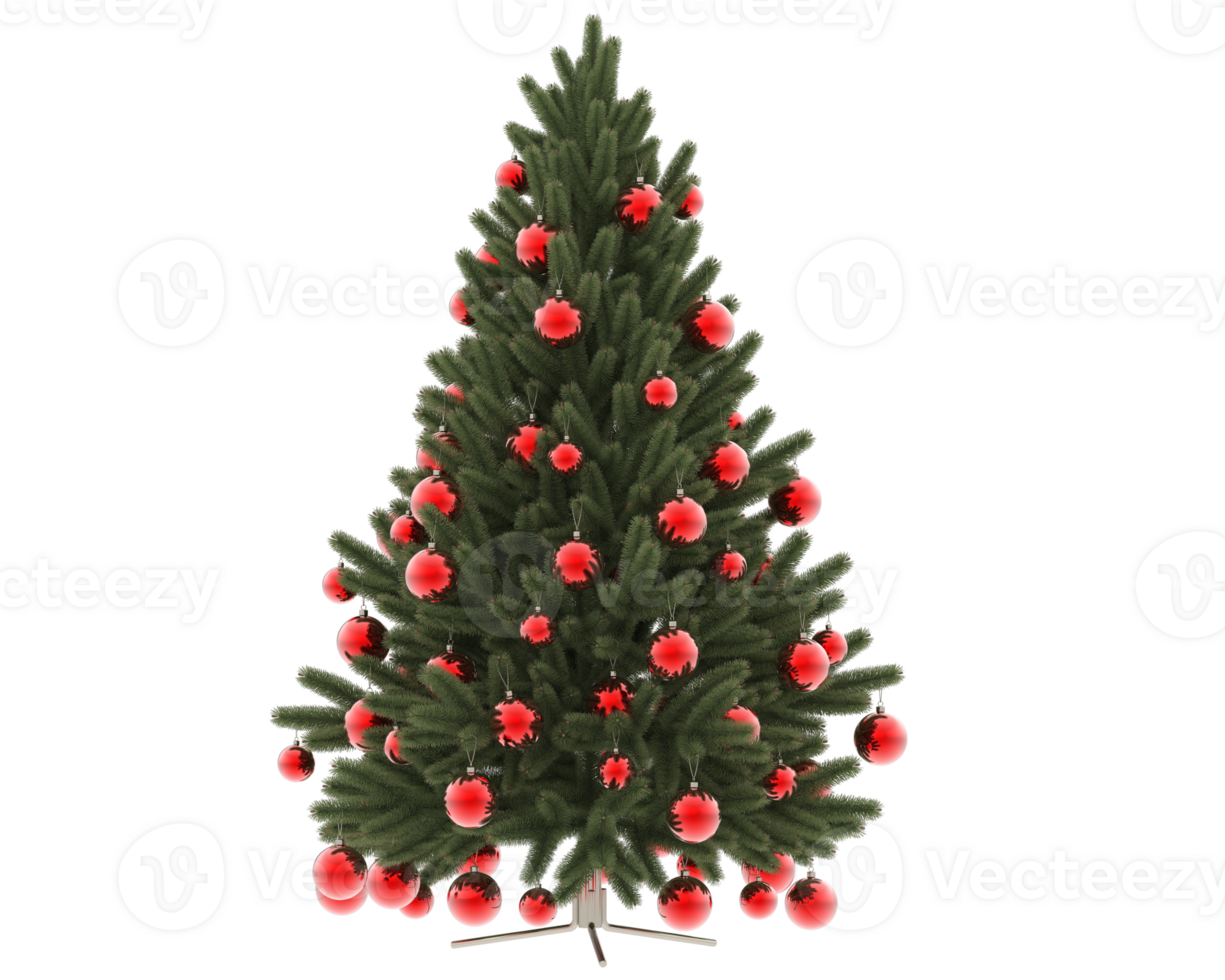 Christmas tree isolated on background. 3d rendering - illustration png