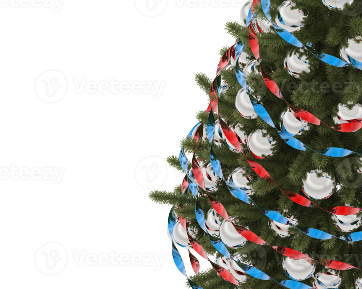 Christmas tree isolated on background. 3d rendering - illustration png