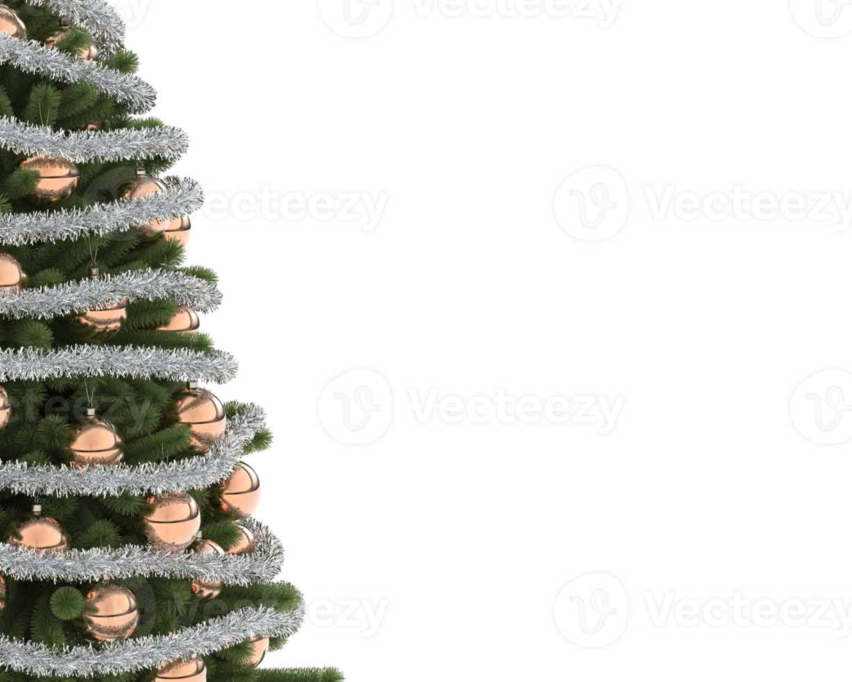 Christmas tree isolated on background. 3d rendering - illustration png