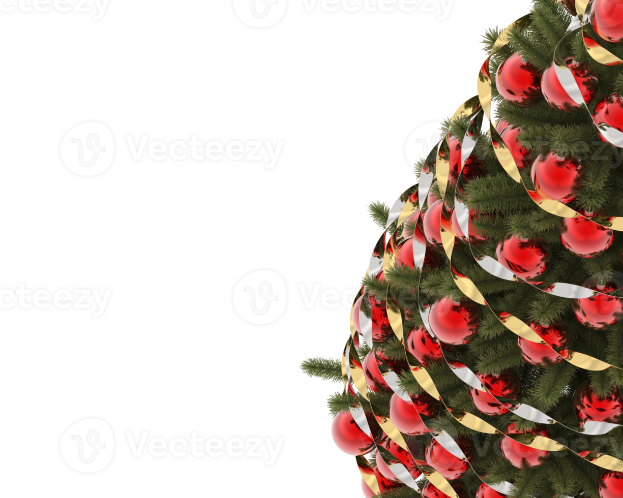 Christmas tree isolated on background. 3d rendering - illustration png