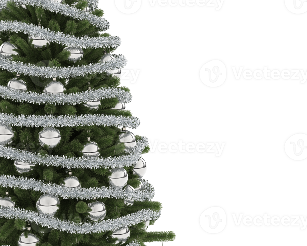 Christmas tree isolated on background. 3d rendering - illustration png