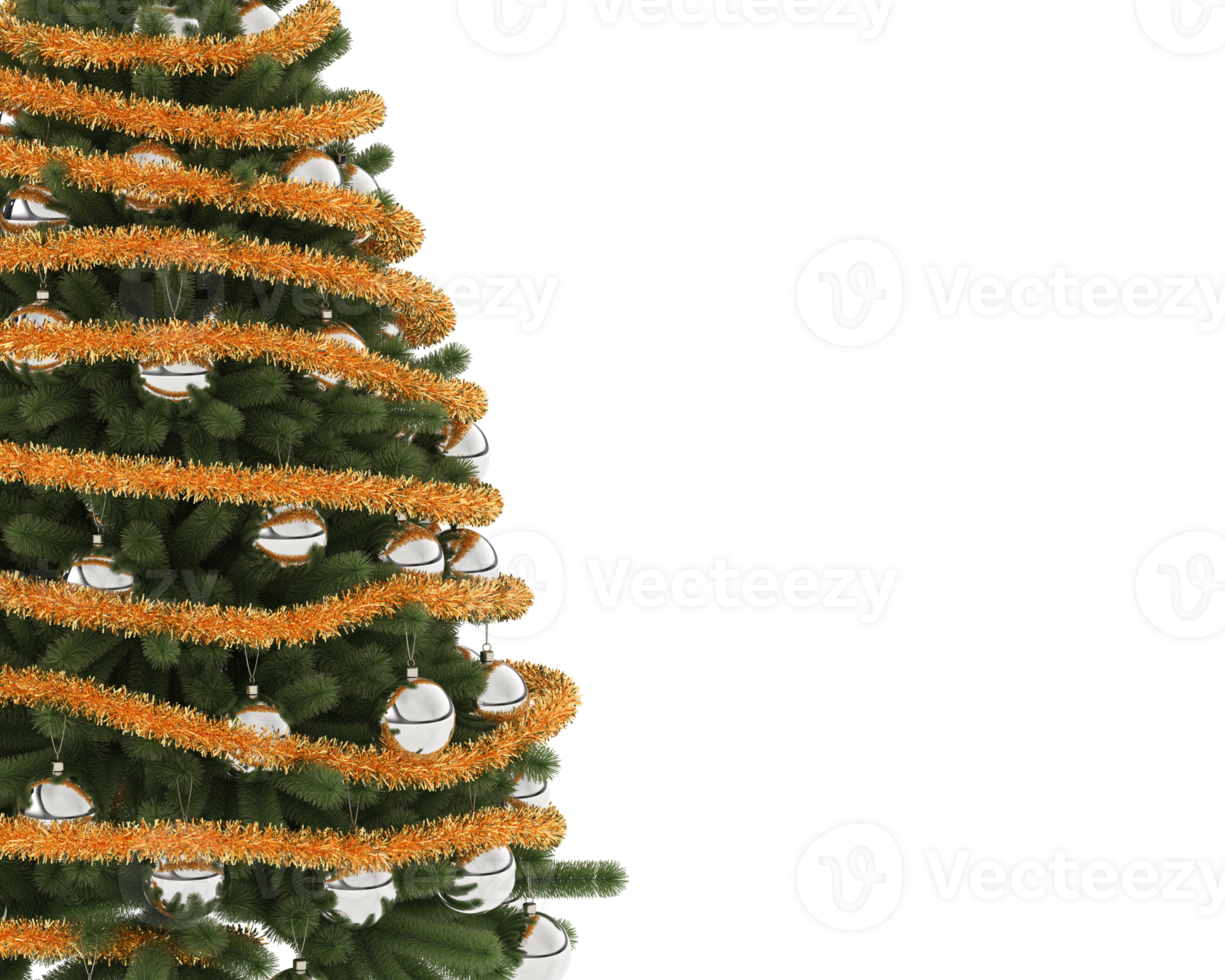 Christmas tree isolated on background. 3d rendering - illustration png