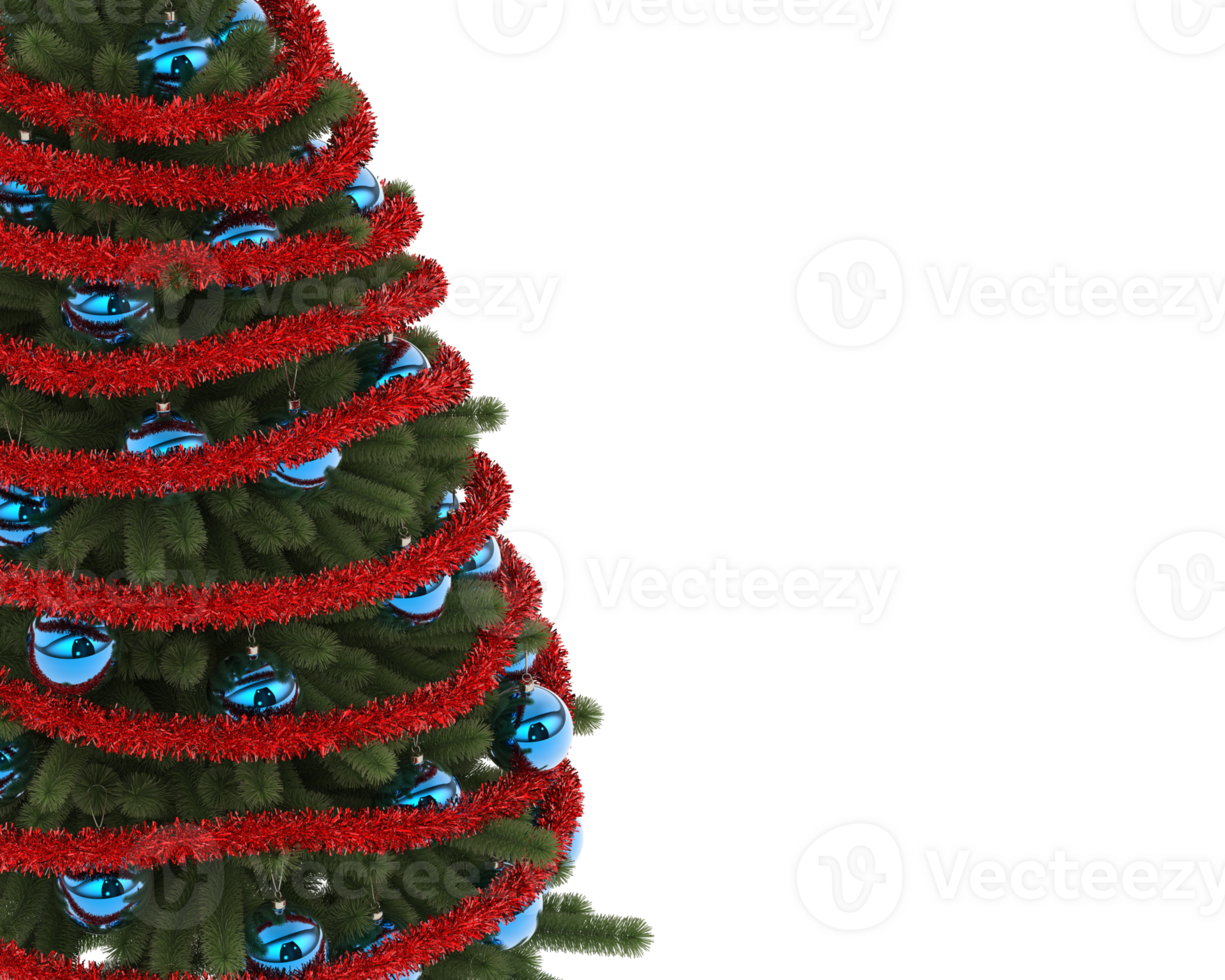 Christmas tree isolated on background. 3d rendering - illustration png