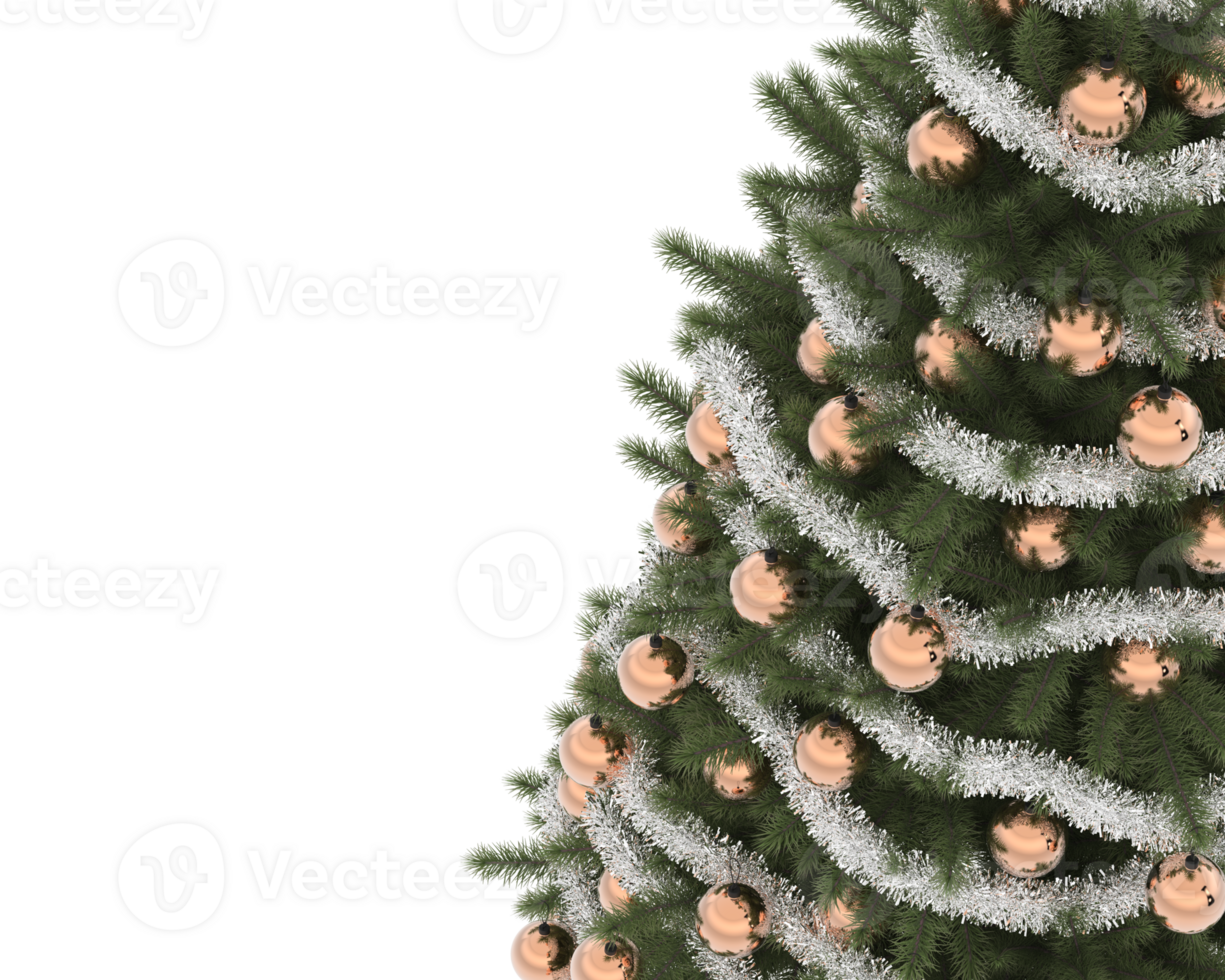 Christmas tree isolated on background. 3d rendering - illustration png