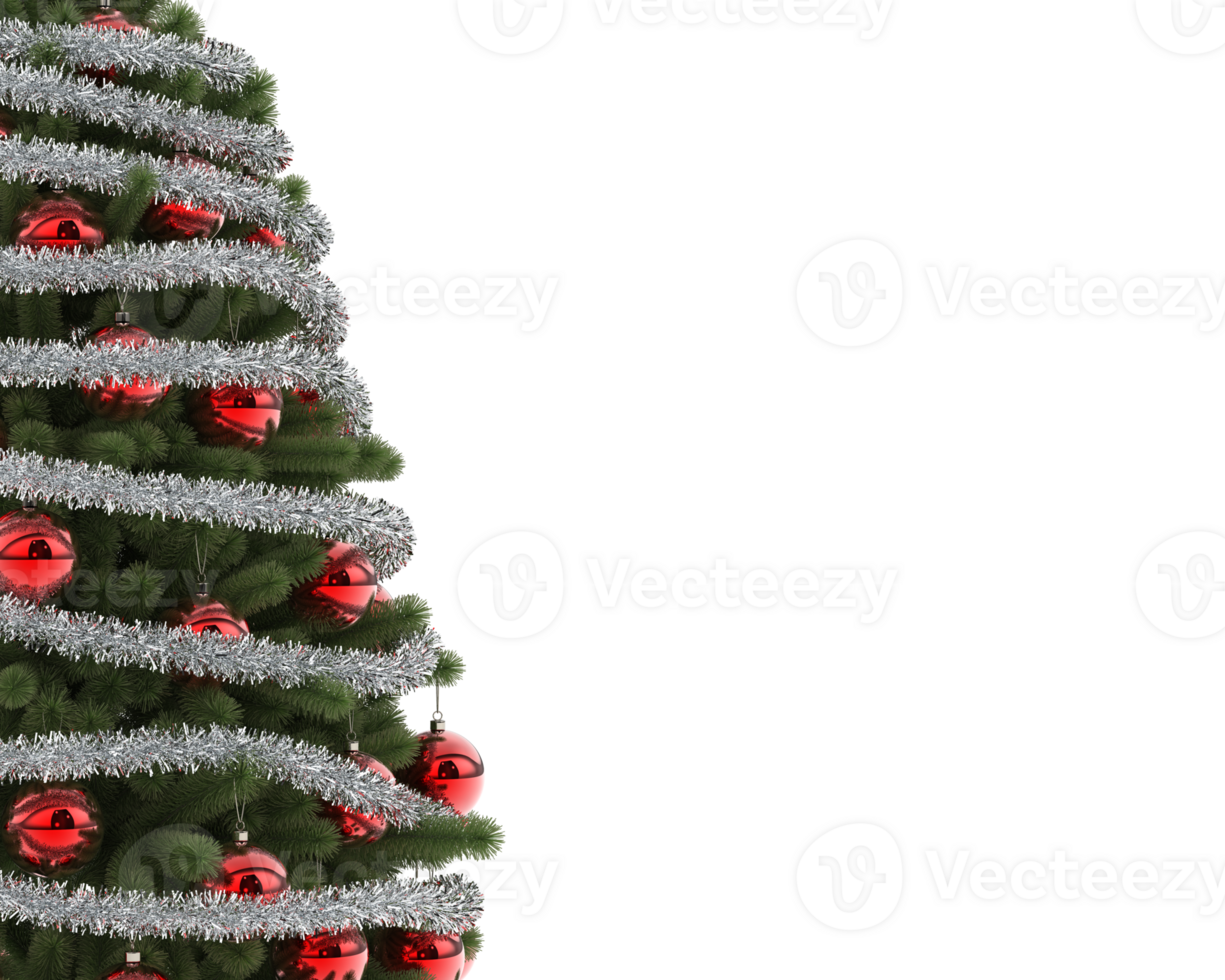 Christmas tree isolated on background. 3d rendering - illustration png