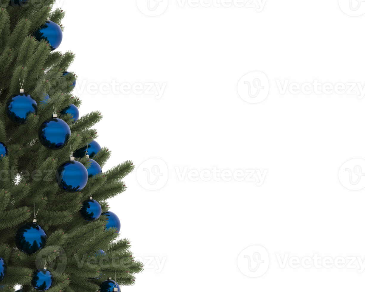 Christmas tree isolated on background. 3d rendering - illustration png