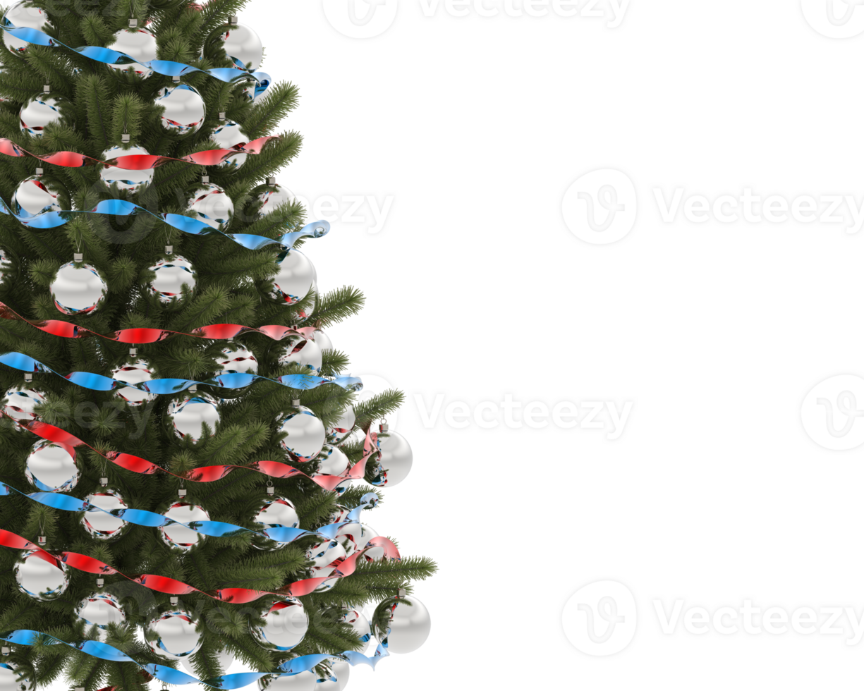 Christmas tree isolated on background. 3d rendering - illustration png