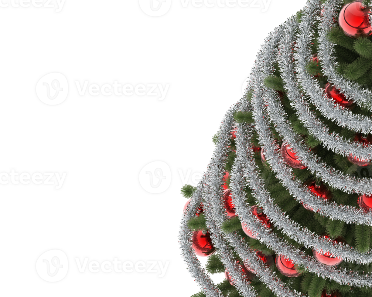 Christmas tree isolated on background. 3d rendering - illustration png
