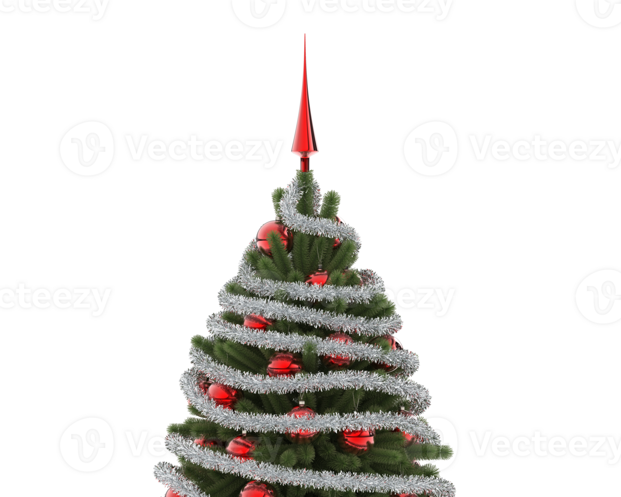 Christmas tree isolated on background. 3d rendering - illustration png