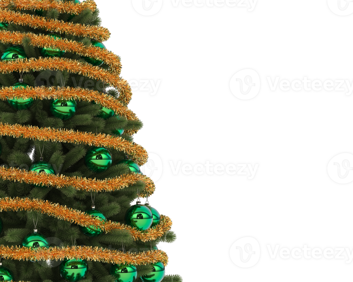 Christmas tree isolated on background. 3d rendering - illustration png