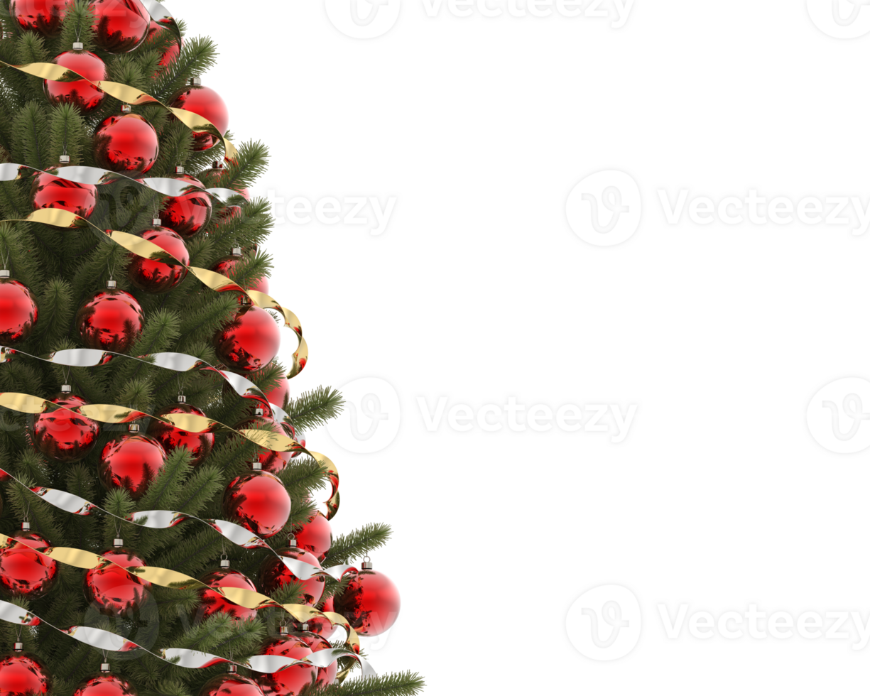 Christmas tree isolated on background. 3d rendering - illustration png