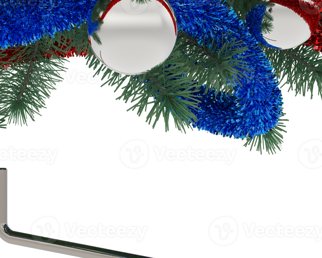 Christmas tree isolated on background. 3d rendering - illustration png