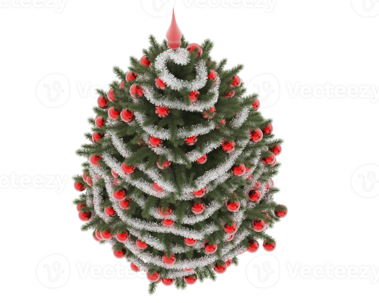 Christmas tree isolated on background. 3d rendering - illustration png