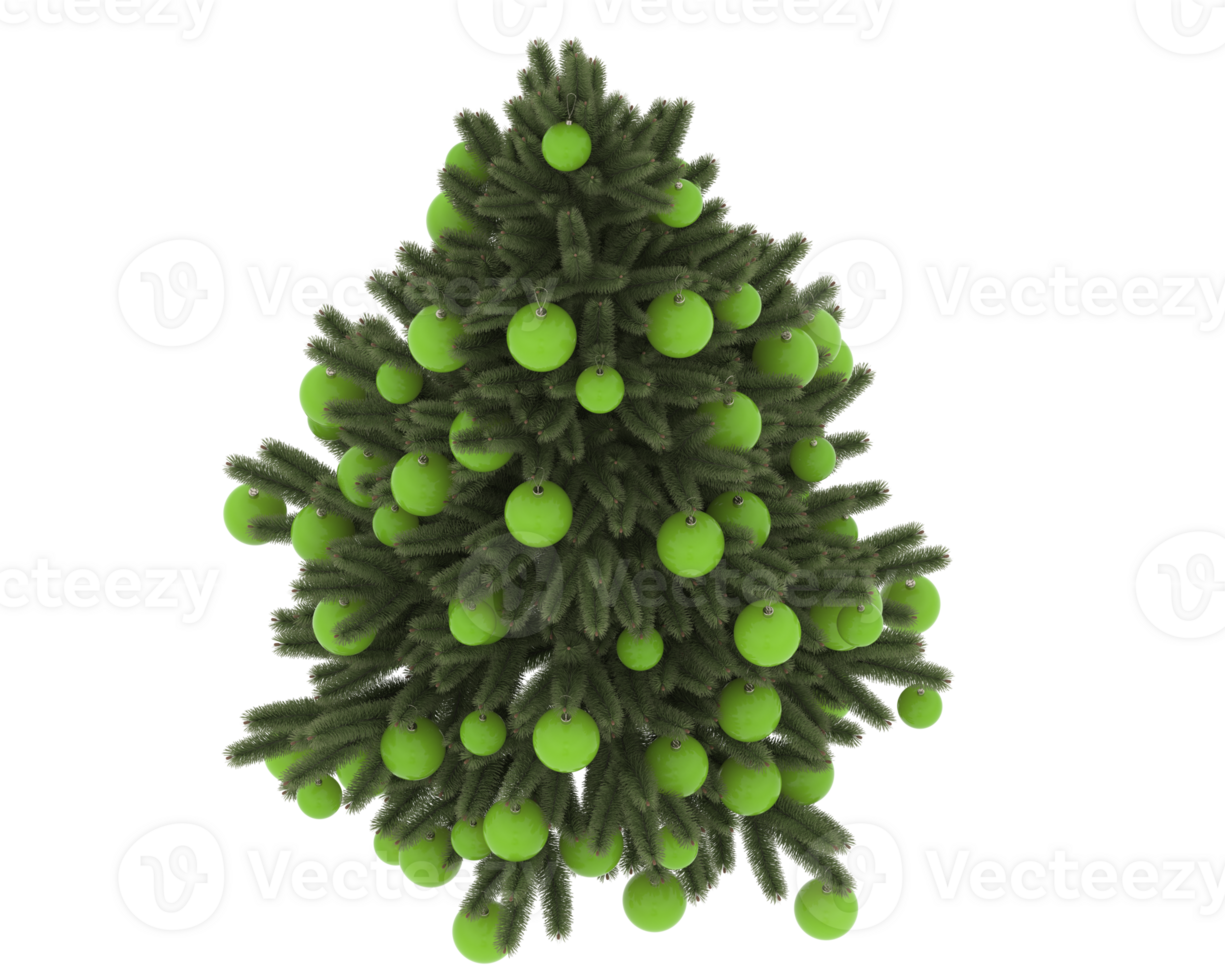Christmas tree isolated on background. 3d rendering - illustration png