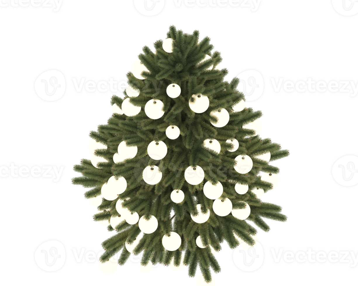 Christmas tree isolated on background. 3d rendering - illustration png