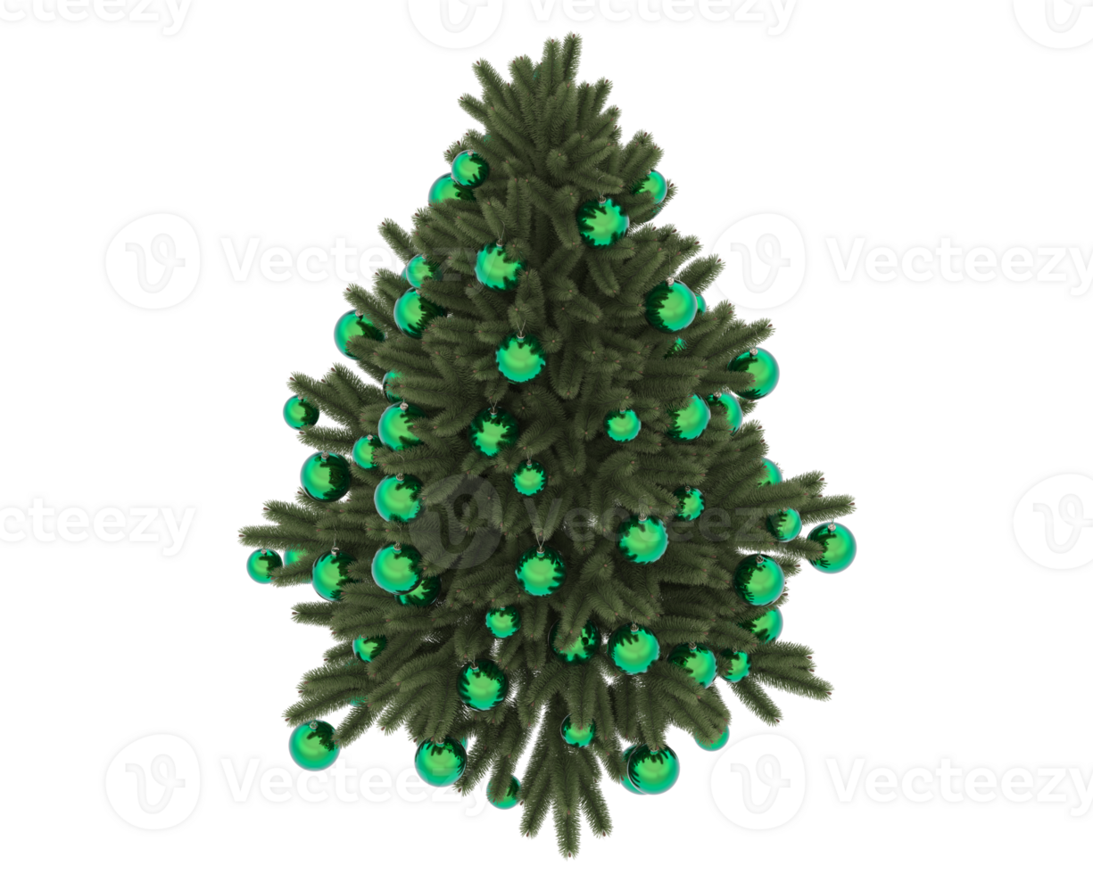 Christmas tree isolated on background. 3d rendering - illustration png