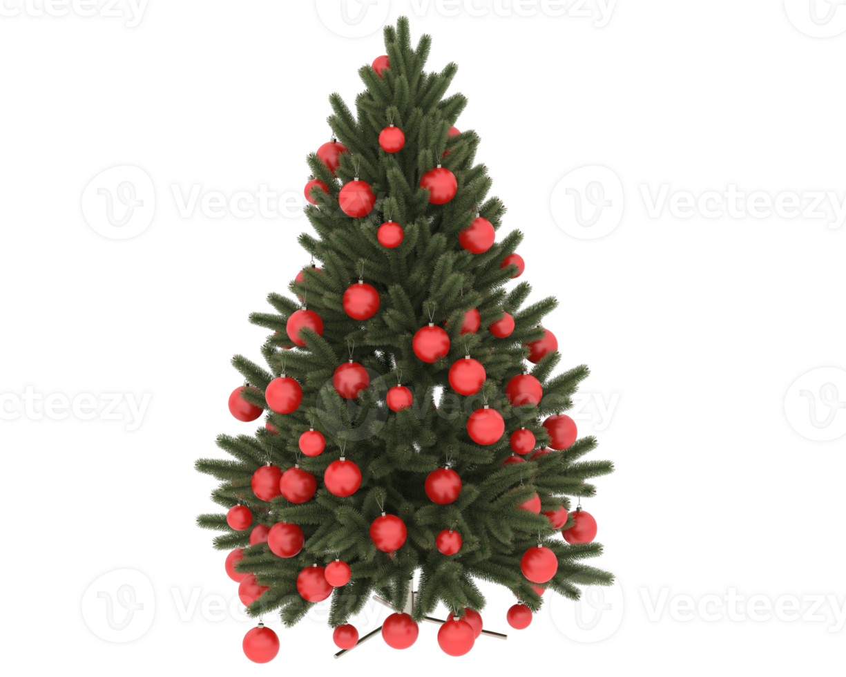 Christmas tree isolated on background. 3d rendering - illustration png
