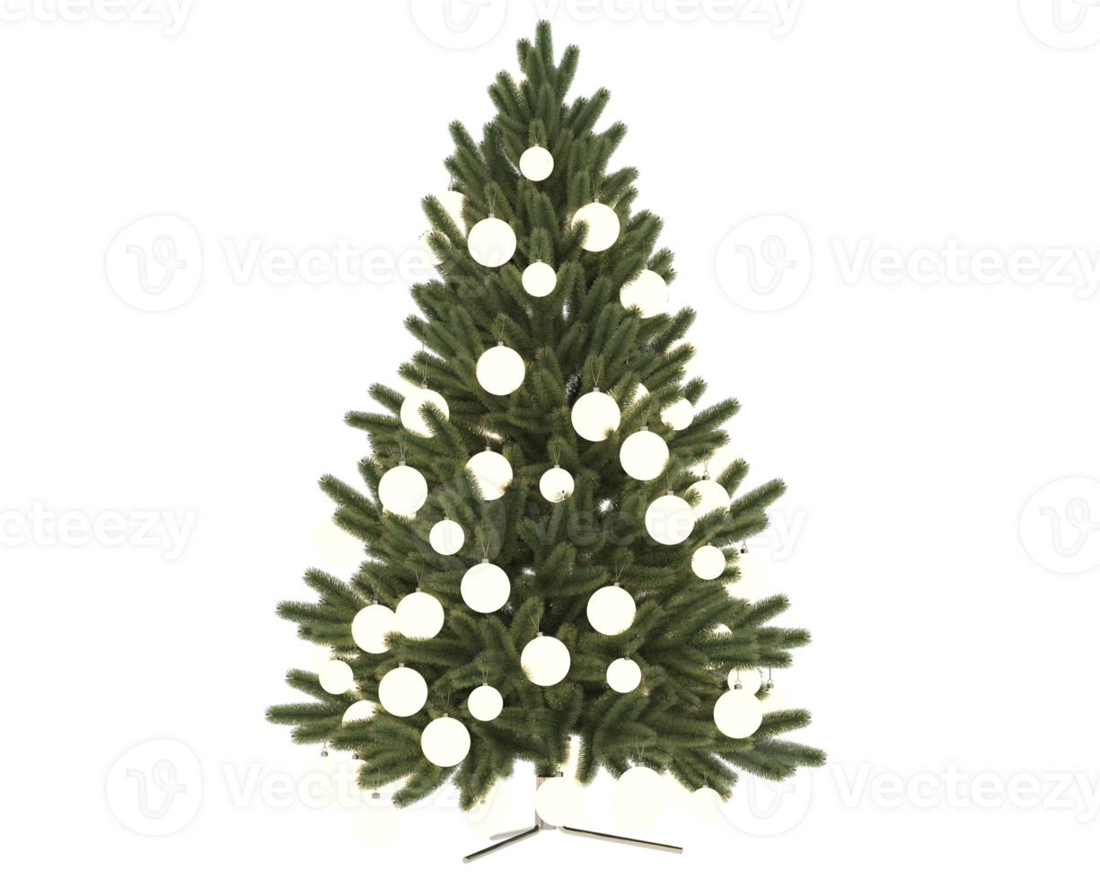 Christmas tree isolated on background. 3d rendering - illustration png