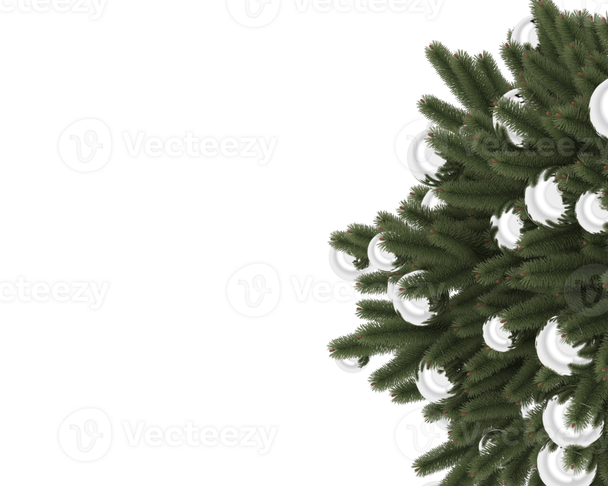 Christmas tree isolated on background. 3d rendering - illustration png