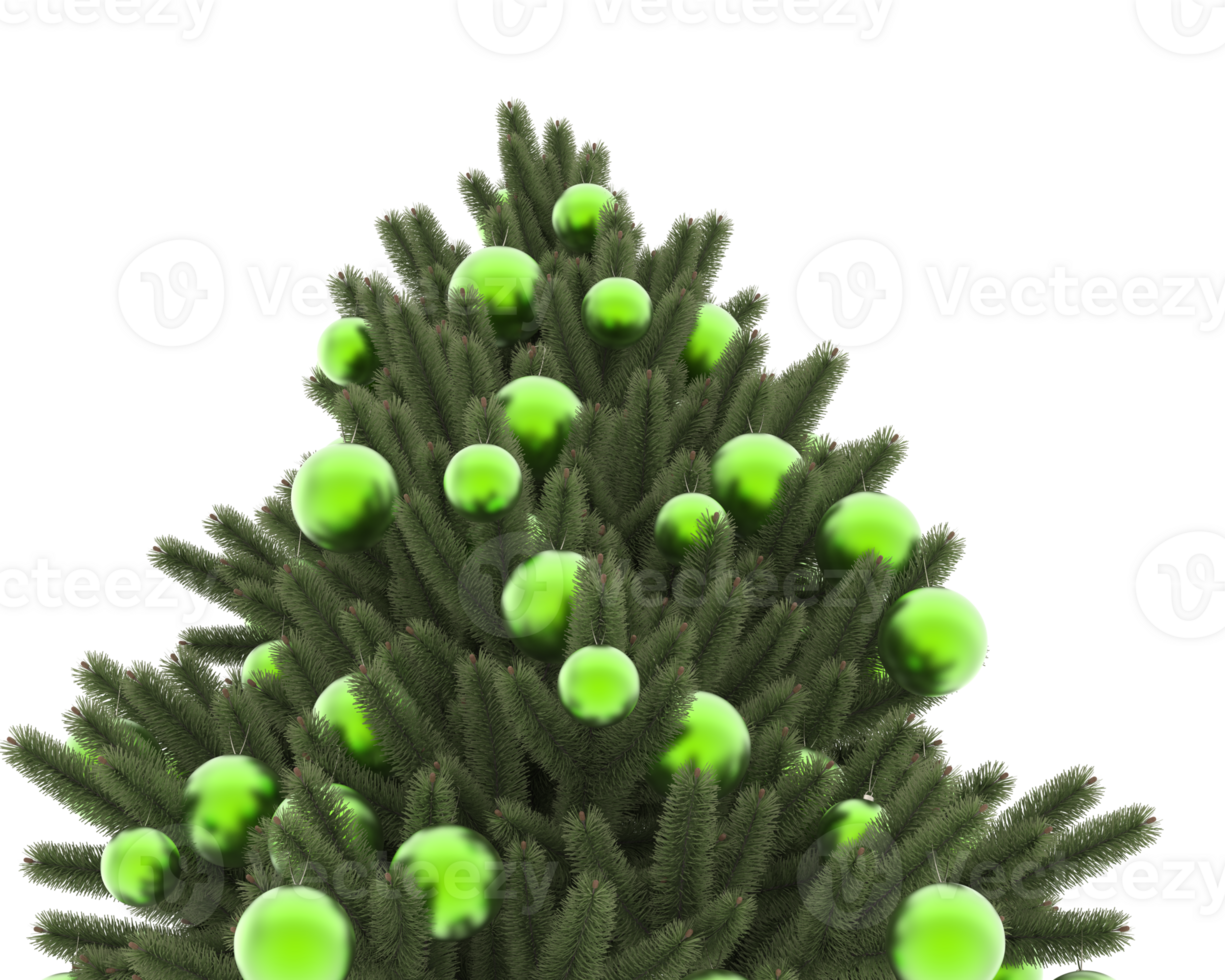 Christmas tree isolated on background. 3d rendering - illustration png
