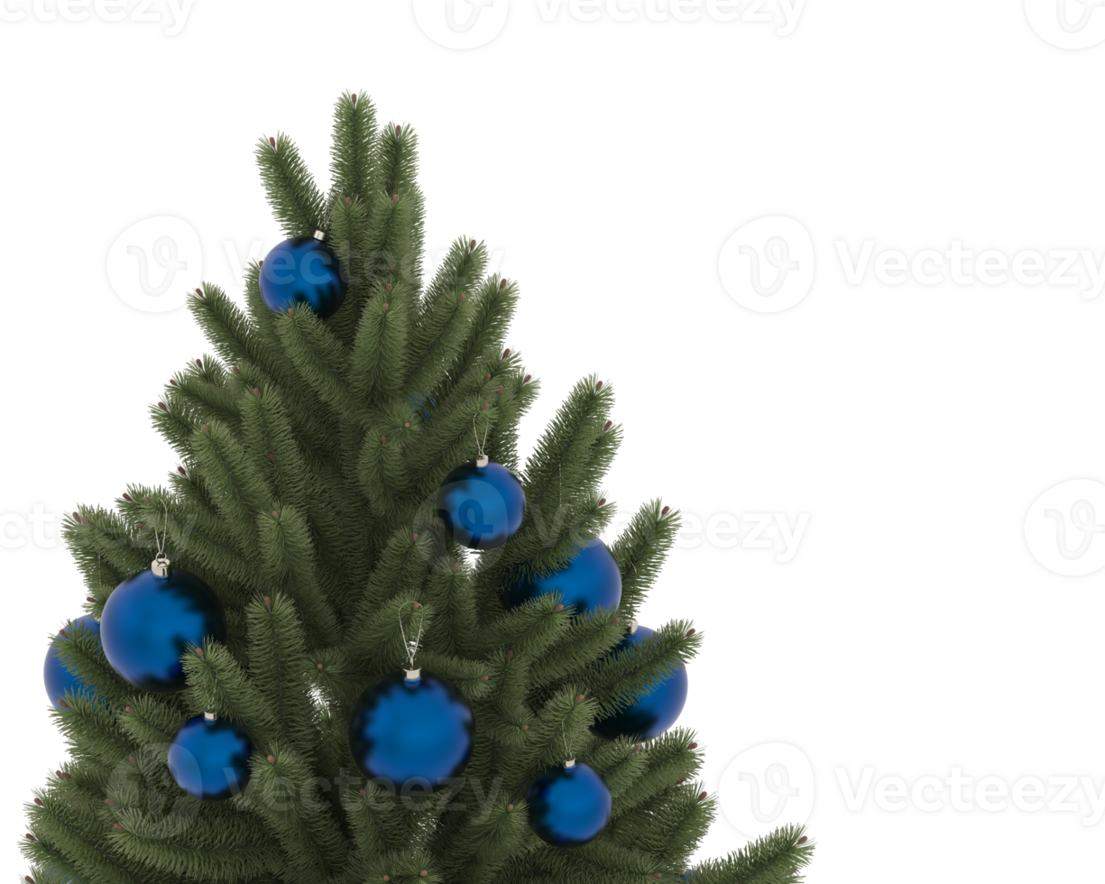 Christmas tree isolated on background. 3d rendering - illustration png