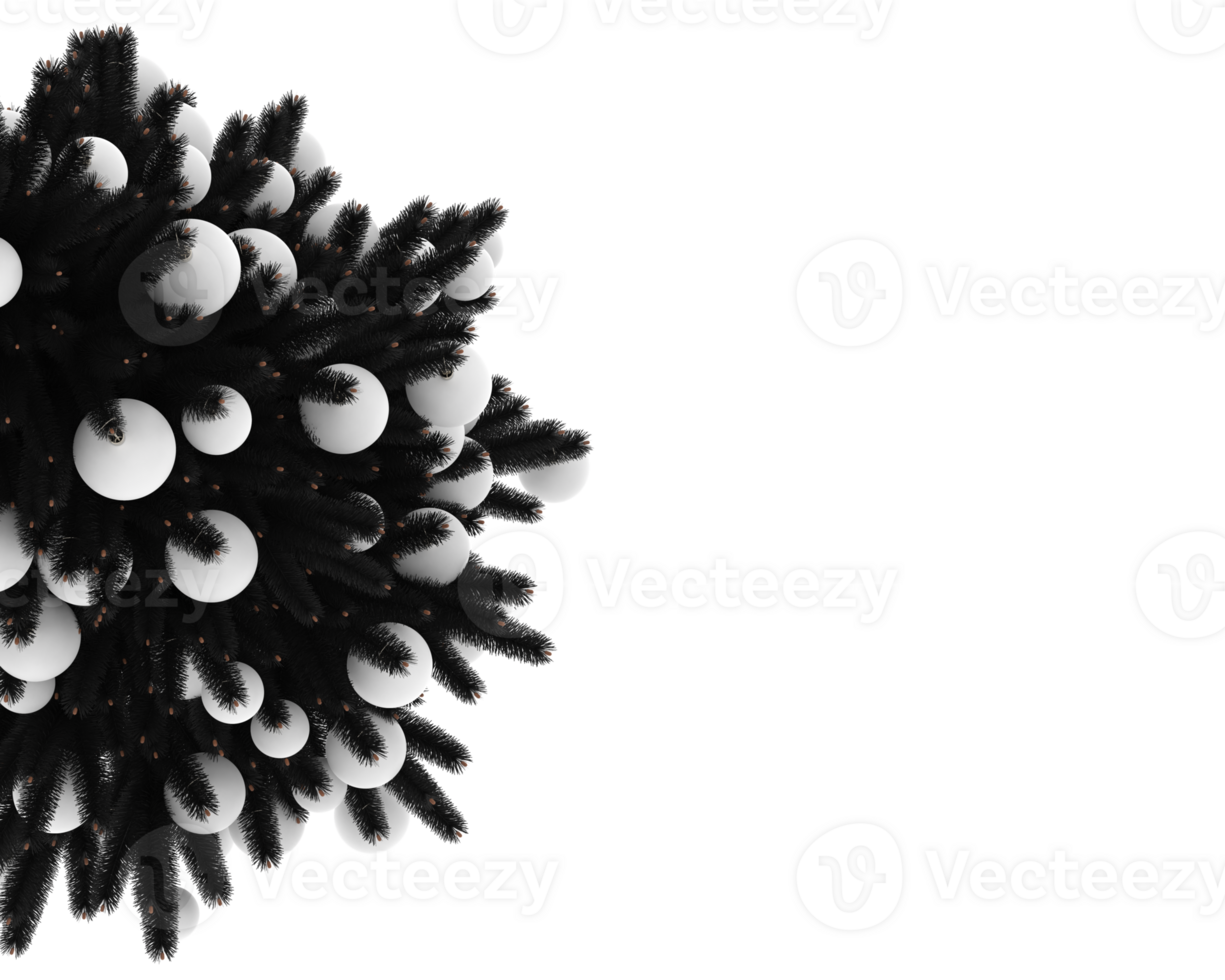 Christmas tree isolated on background. 3d rendering - illustration png