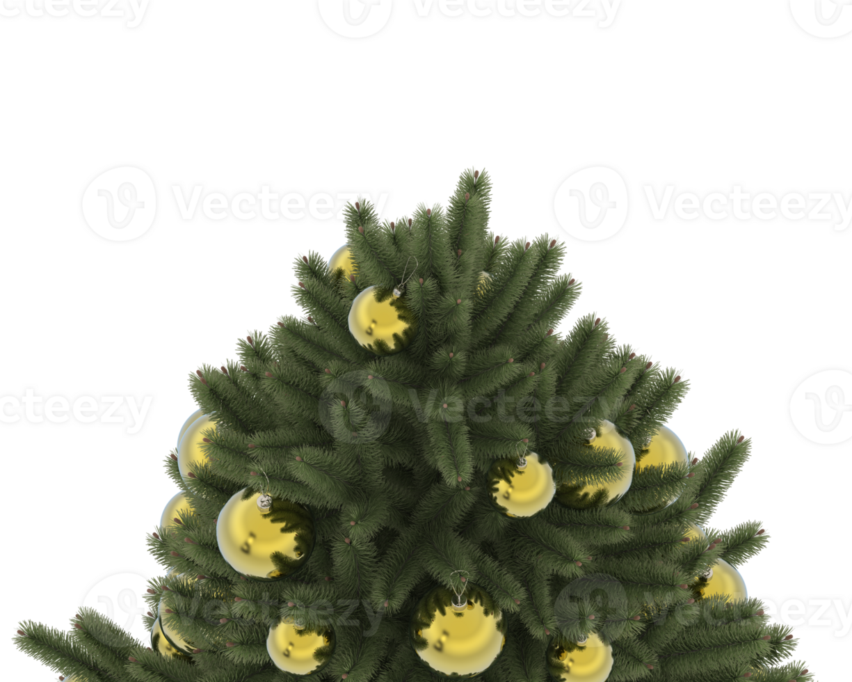 Christmas tree isolated on background. 3d rendering - illustration png
