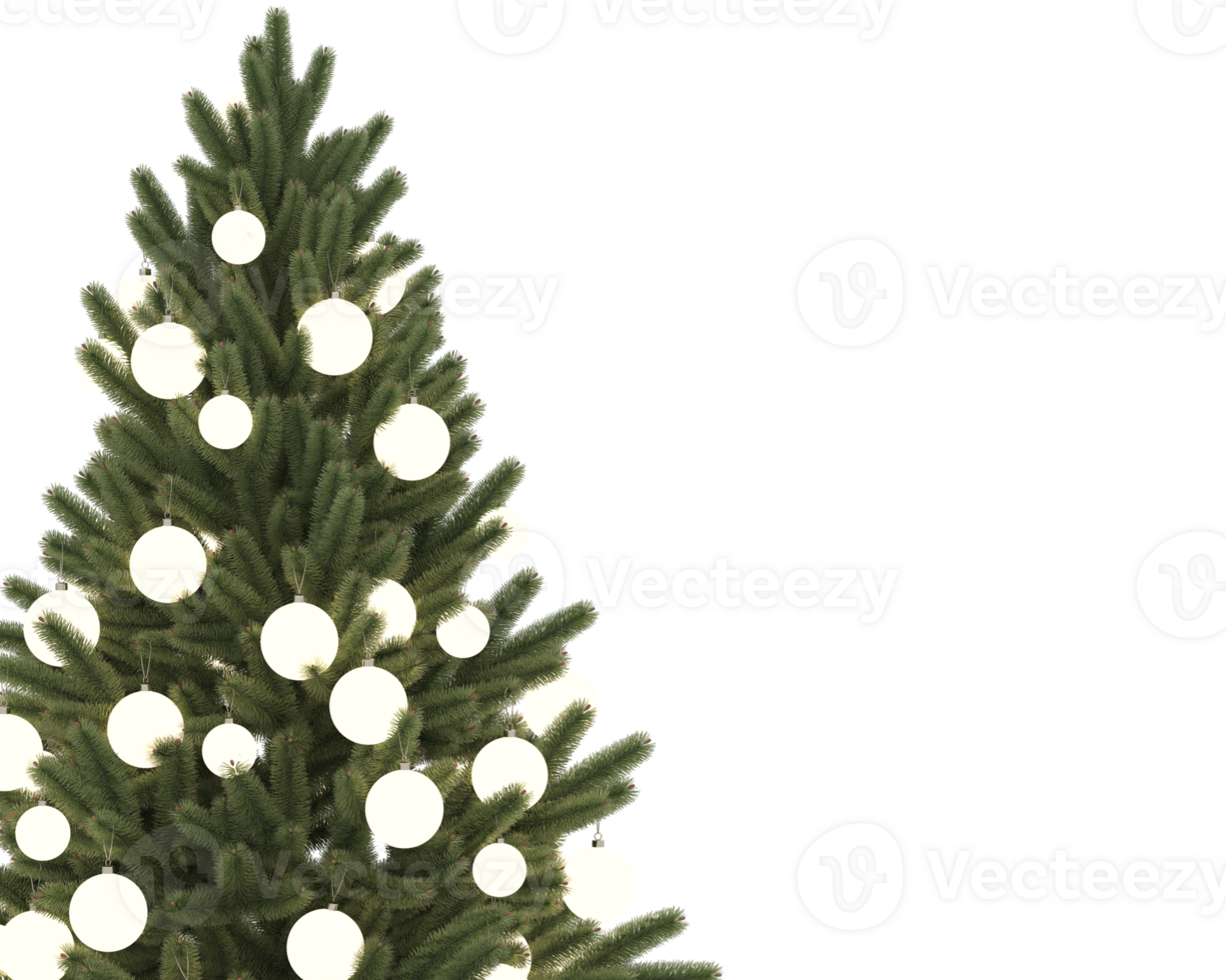 Christmas tree isolated on background. 3d rendering - illustration png