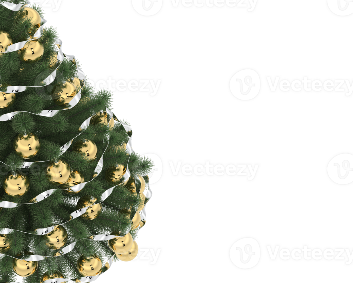 Christmas tree isolated on background. 3d rendering - illustration png