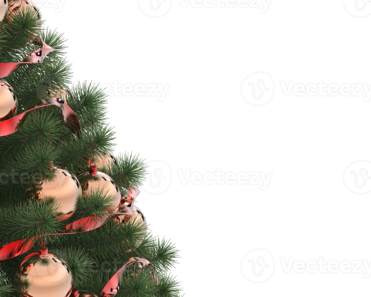 Christmas tree isolated on background. 3d rendering - illustration png